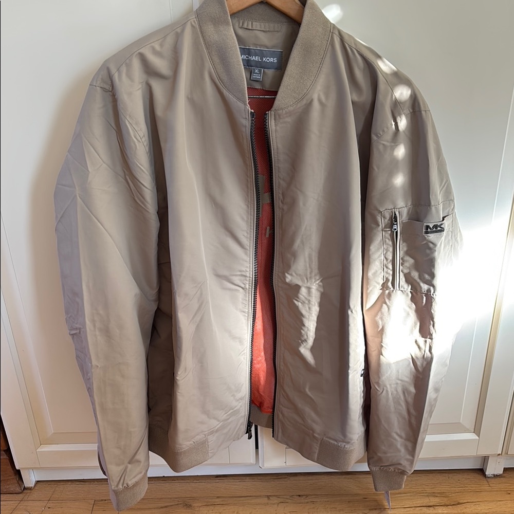 Michael Kors Men's Tan Bomber Jacket
